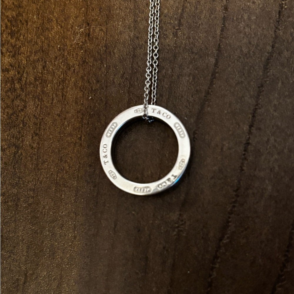 Tiffany & Co. Silver Circle Pendant Necklace